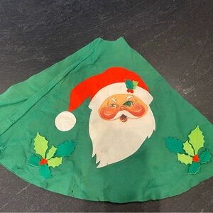 Annalee Christmas 60” Tree Skirt Green and Red Santa